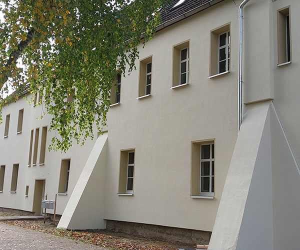 sanierte und gedämmte Fassade